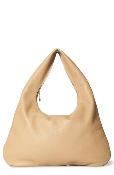 The Row Everyday Textured-leather Shoulder Bag In Camel