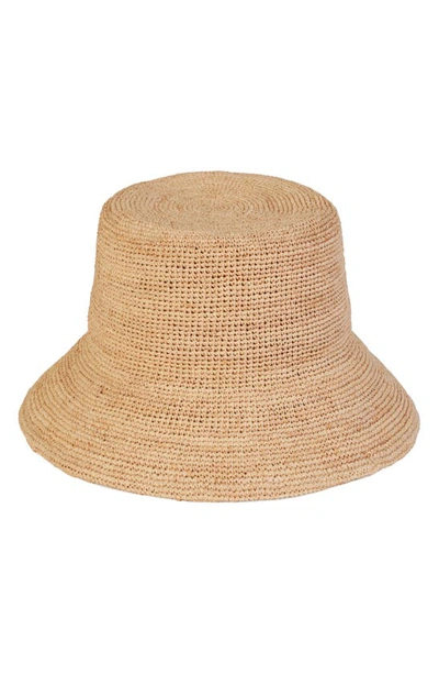 Lack Of Color Neutral The Inca Raffia Bucket Hat In Natural