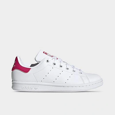 Shop Adidas Originals Adidas Big Kids' Originals Stan Smith Casual Shoes In White/white/bold Pink