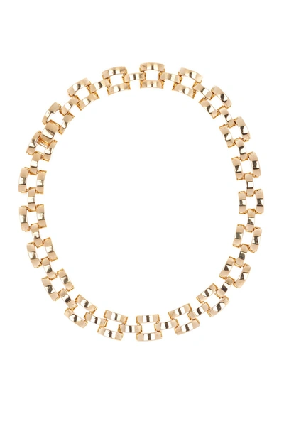 Shop Kate Spade Plated Brass Chain Statement Necklace In Gold
