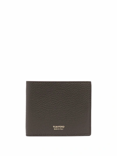 Shop Tom Ford Embossed-logo Wallet In Grün