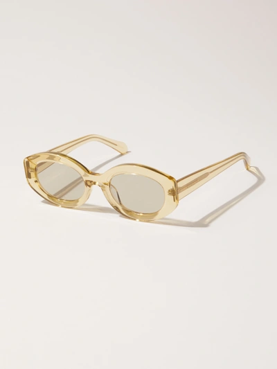 Shop Karen Walker Bishop Oval Sunglasses In Crystal Sunray