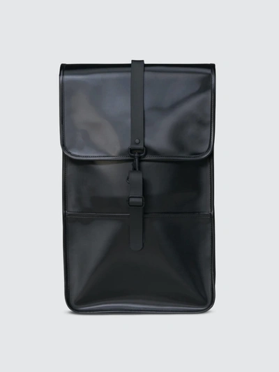 Shop Rains Backpack In Shiny Black