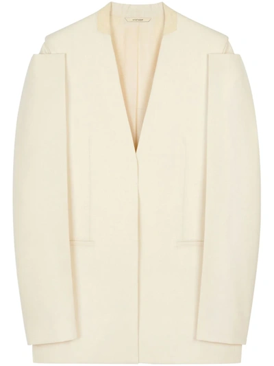 Shop Givenchy Cut-out Single-breasted Blazer In Nude