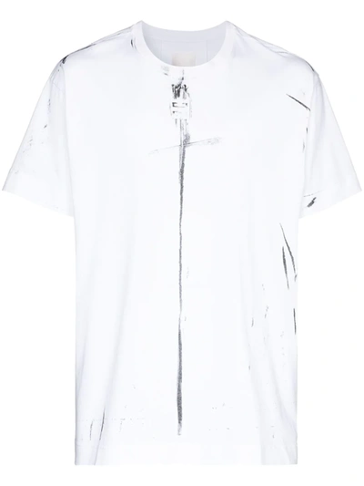 Shop Givenchy Trompe L'oeil-print Crew-neck T-shirt In Weiss