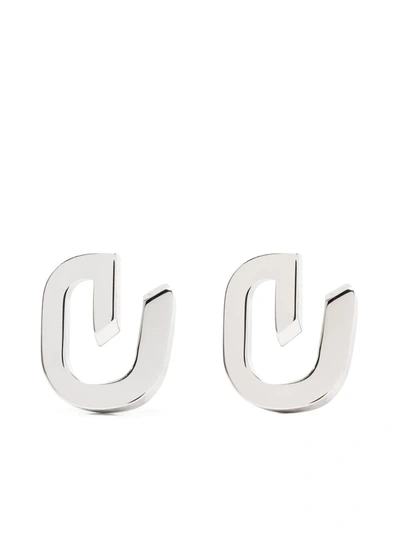 Shop Givenchy G-link Stud Earrings In Silber