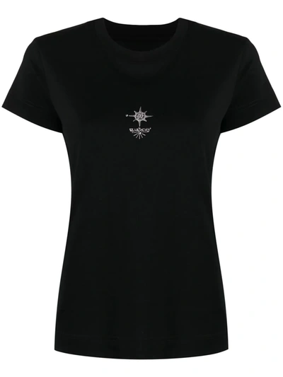 Shop Givenchy Metallic-embroidery T-shirt In Schwarz