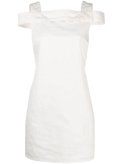 Shop Givenchy Open-back Mini Dress In Weiss