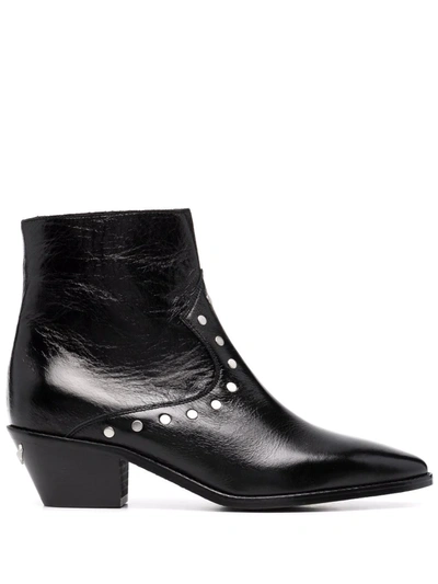 Shop Zadig & Voltaire Tyler Studded Ankle Boots In Schwarz