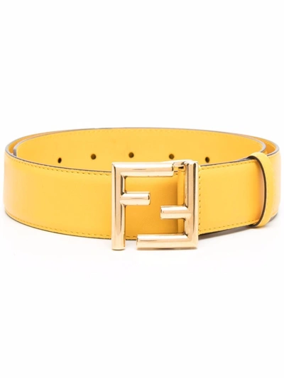 Shop Fendi Belts Yellow