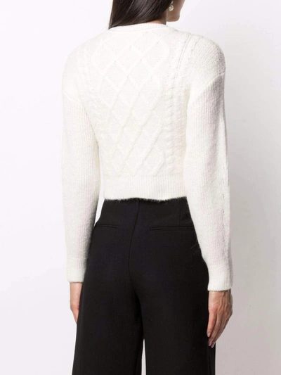 Shop Self-portrait Sweaters White