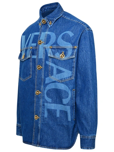 Shop Versace Blue Jacket