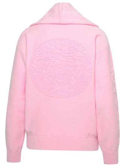 Shop Versace Pink Wool And Cashmere Sweatshirt