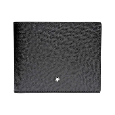 Shop Montblanc Sartorial Leather Wallet 113215 In Black