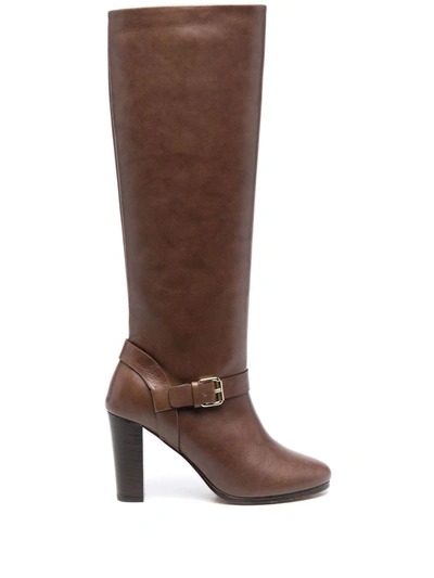 Shop Tila March Boreal Leather Boots In Braun