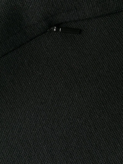 Shop Saint Laurent V-necked Silk Dress In Black