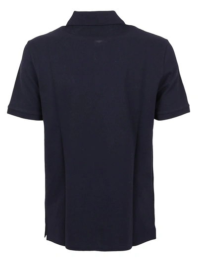 Shop Valentino Men's Blue Cotton Polo Shirt