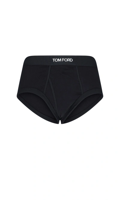 Tom Ford Briefs With Logo In Black