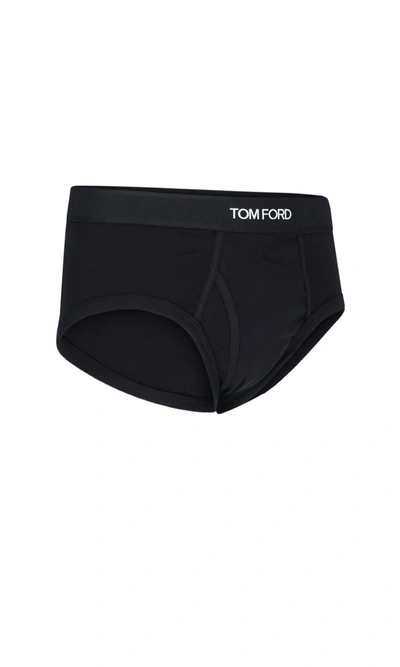 Tom Ford Briefs With Logo In Black