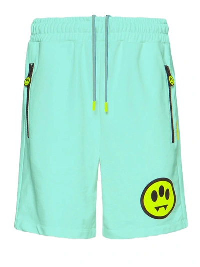 Shop Barrow Men's Light Blue Cotton Shorts