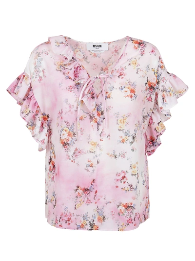 Shop Msgm Women's Pink Polyester Blouse