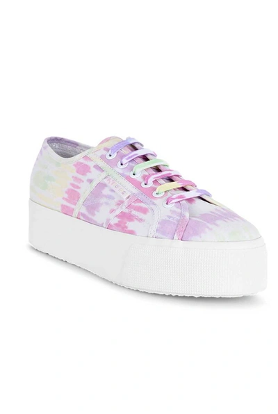 Shop Olivia Rubin Superga Tie Dye Flatform Trainer In Multi