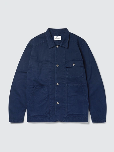 Shop Albam Gd Twill Carpenters Jacket In Navy