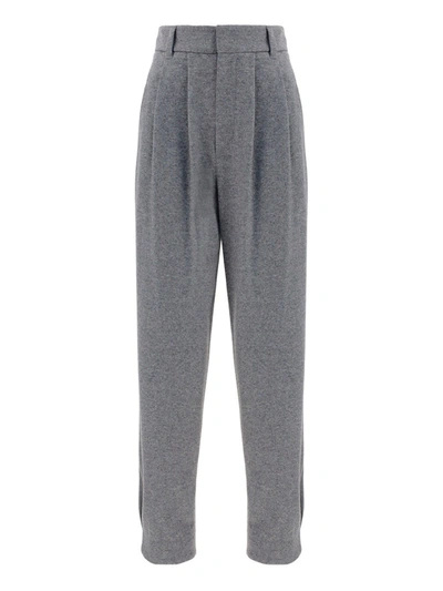 Shop Brunello Cucinelli Tapered Pants In Grey