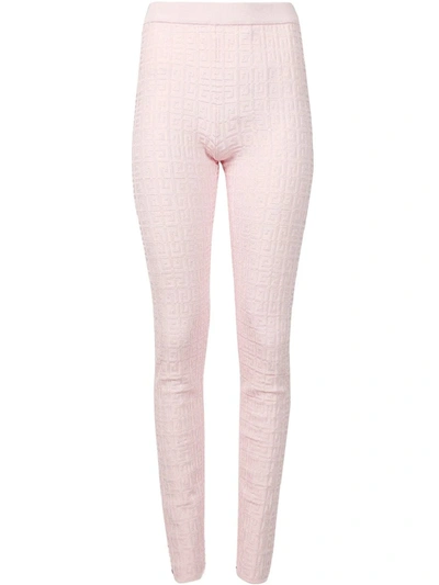 Shop Givenchy Pink 4g Jacquard-woven Leggings