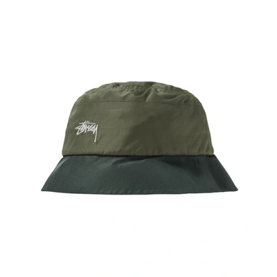 Shop Stussy Outdoor Panel Bucket Hat (olive) In Green