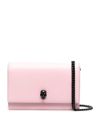 Shop Alexander Mcqueen Light Pink Mini Clutch Bag