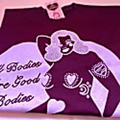 Shop Lola Blackheart All Bodies Are Good Bodies Tattooed Pin-up Unisex T-shirt - Maroon