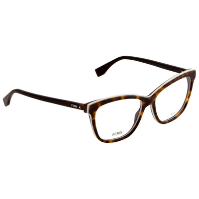 Shop Fendi Rectangular Ladies Eyeglasses Ff0251 086 54 In N,a