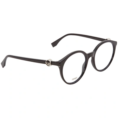 Shop Fendi Demo Round Ladies Eyeglasses Ff030908075119 In Black