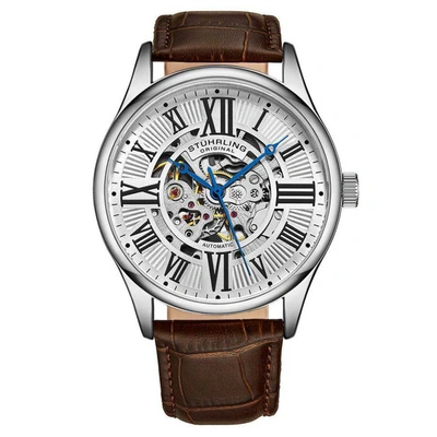 Shop Stuhrling Original Legacy Silver-tone Dial Mens Watch M15950 In Red   / Black / Blue / Brown / Gold / Gold Tone / Silver / White