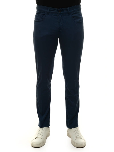 Shop Fay 5-pocket Trousers In Medium Blue