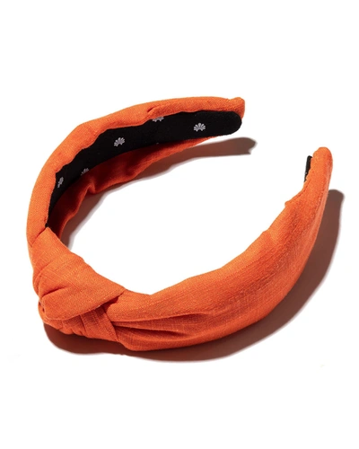 Shop Lele Sadoughi Knotted Headband, Orange