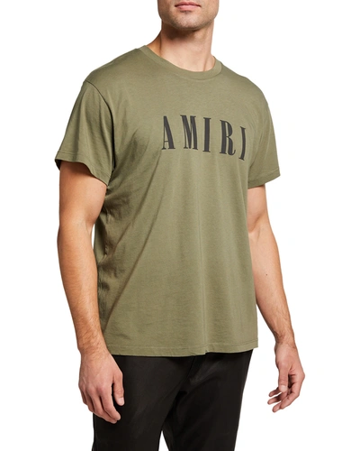 Shop Amiri Men's Core Logo T-shirt In Military Green