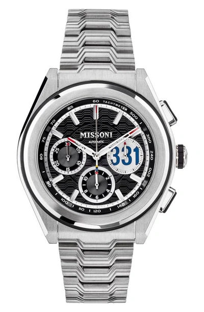 Shop Missoni M331 Automatic Bracelet Watch, 44.5mm In Stainless Steel / Black