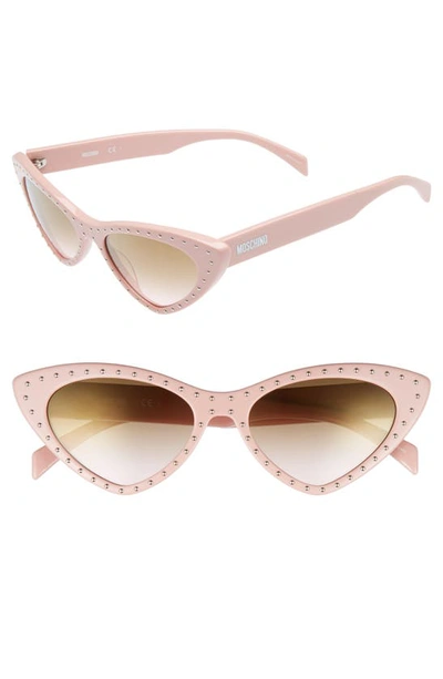 Shop Moschino 52mm Cat's Eye Sunglasses In Pink