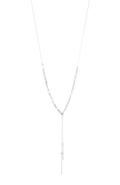 Shop Gorjana Chloe Adjustable Necklace In Silver