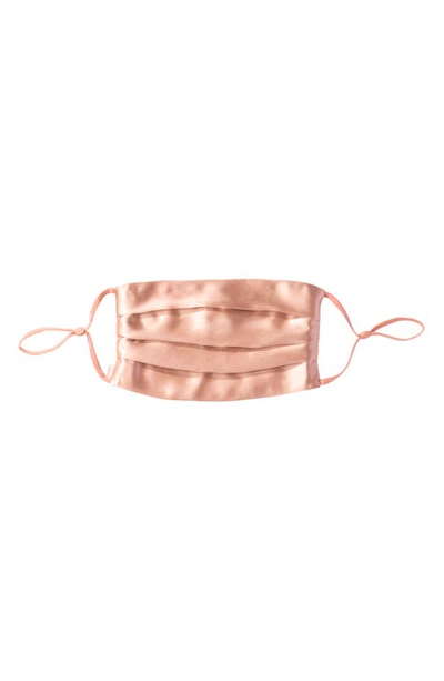 Shop Slip Pure Silk Adult Pleated Face Covering In Rose Gold