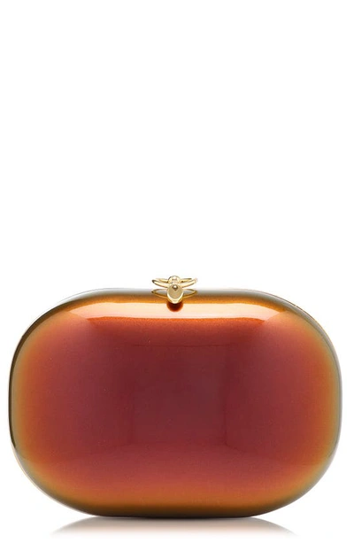 Shop Jeffrey Levinson Elina Sunset Pearl Iridescent Clutch In Irridescent Sunset Pearl