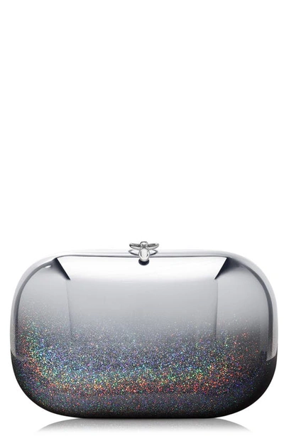 Shop Jeffrey Levinson Elina Mirrored Chrome Clutch In Mirrored Chrome/ Galaxy Ombre