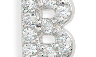 Shop Melinda Maria Pave Itty Bitty Initial Pendant In Silver B