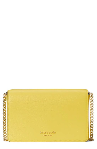 Shop Kate Spade Spencer Chain Wallet In Yellow Sesame