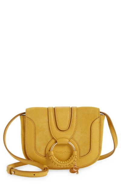 Shop See By Chloé Mini Hana Leather Bag In Misty Gold