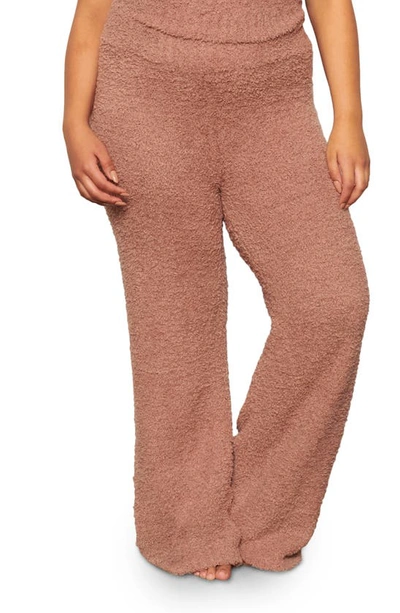 Shop Skims Cozy Knit Pants In Rose Clay