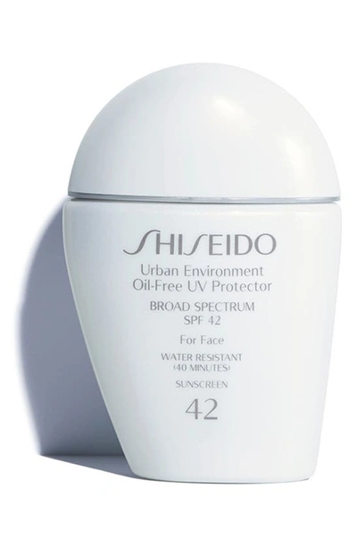 Shop Shiseido Urban Environment Oil-free Uv Protector Broad Spectrum Face Sunscreen Lotion Spf 42, 1 oz