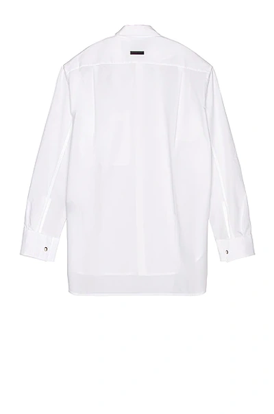 Shop Fear Of God Easy Collared Shirt In White